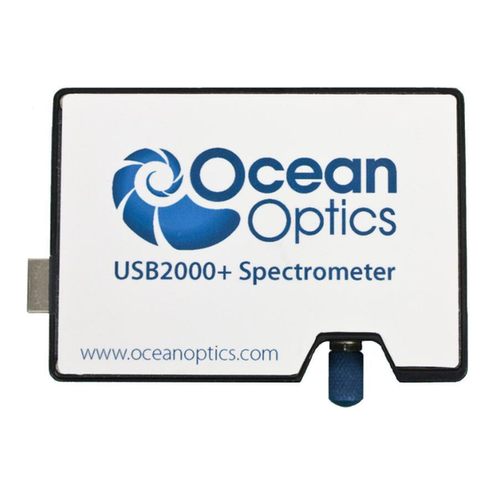 Ocean Optics USB2000 Plus Installation And Operation Manual