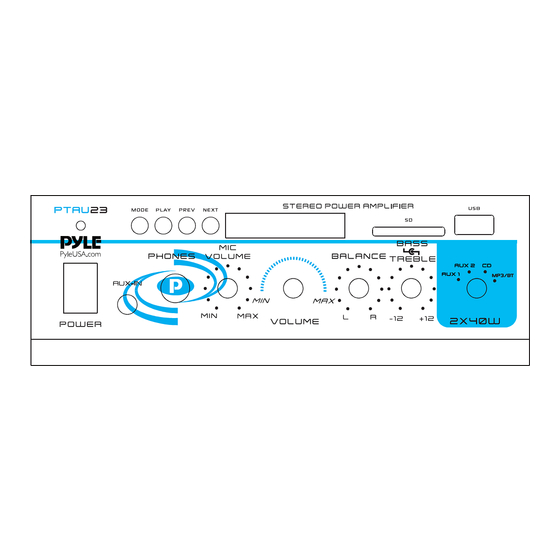 Pyle PTAU23 User Manual