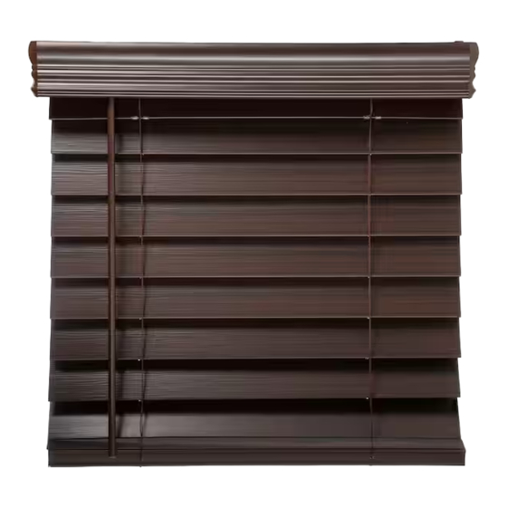 Home Depot Cordless Faux Wood Blind Owner's Handbook Manual