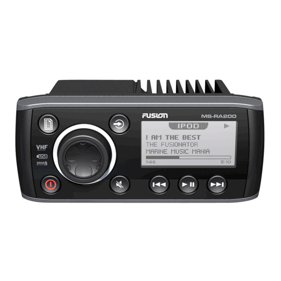 Fusion MS-RA200 User/Instalation Manual