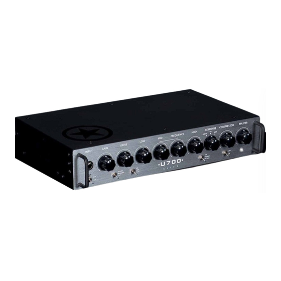 Blackstar Amplification Unity U700H Elite Owner's Manual