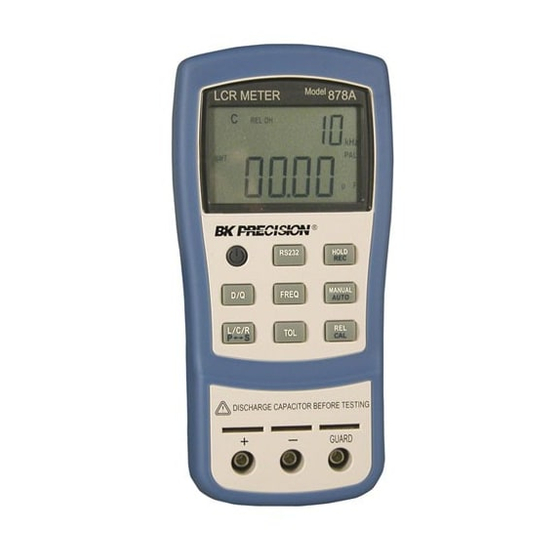 BK Precision 878A Instruction Manual