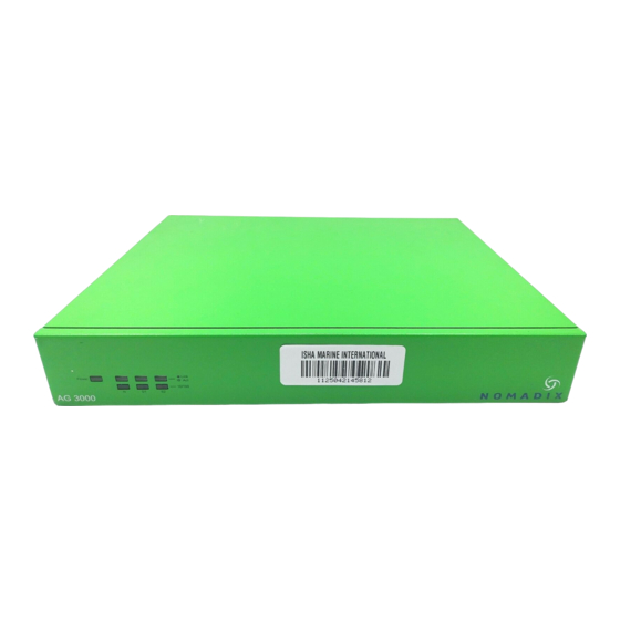 Nomadix AG 3000 Quick Start Manual