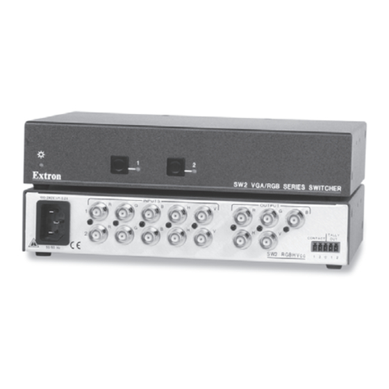 Extron electronics SW2 VGAcc User Manual