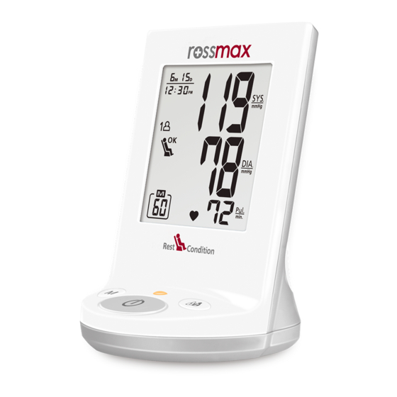 Rossmax AD761f Quick Start Manual