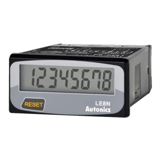 Autonics LE8N Series Quick Start Manual