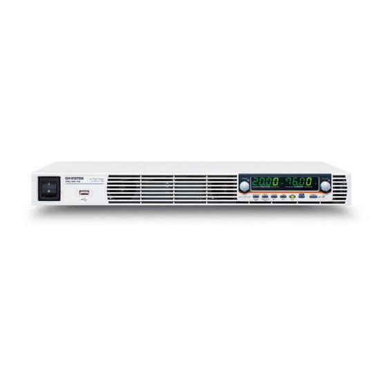 GW Instek PSU Series Programming Manual