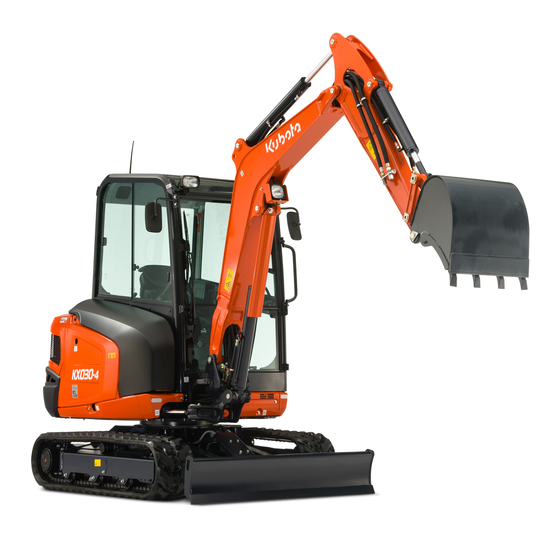 Kubota KX027 Operating Instructions Manual