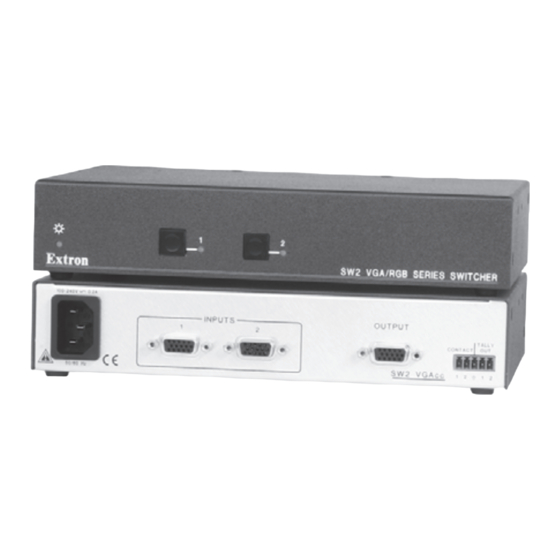 Extron electronics SW2 VGAcc Quick Start Manual
