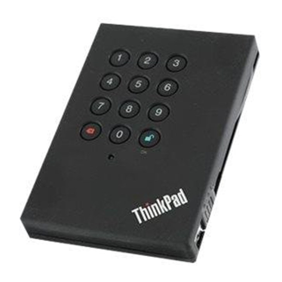 Lenovo 43R2019 - ThinkPad 320 GB External Hard Drive Manuals