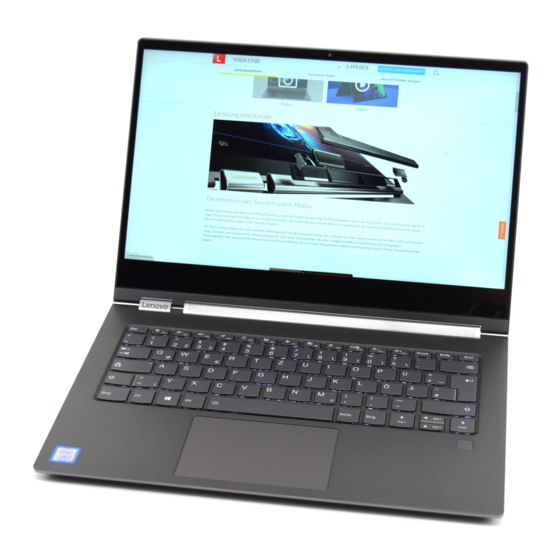 Lenovo Yoga Book C930 Safety, Warranty & Quick Start Manual