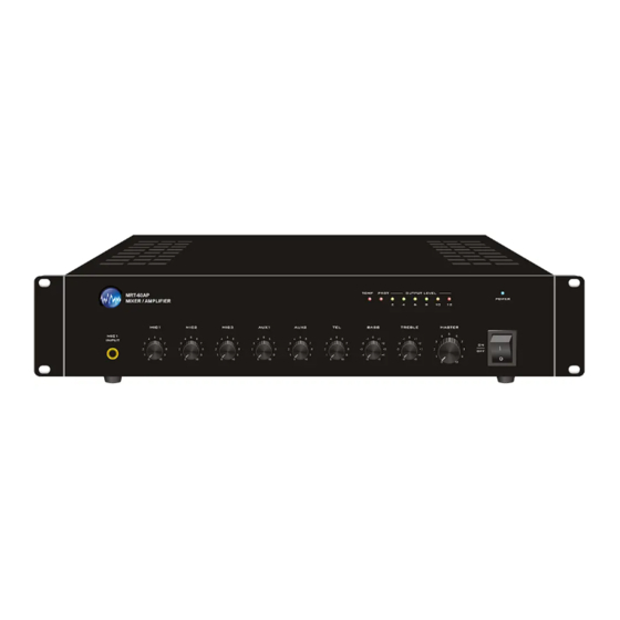 MIXHITS AUDIO MRT-60AP Manuals