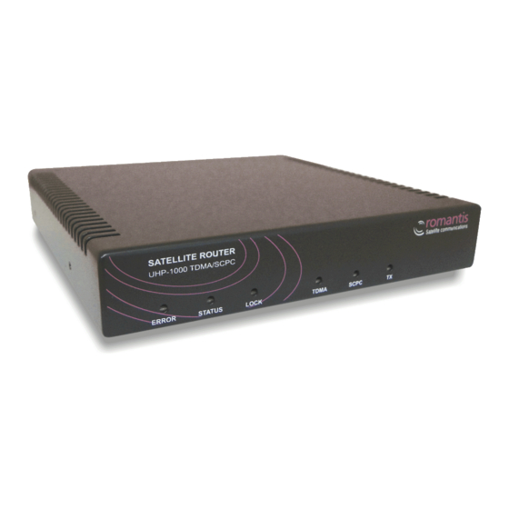 Romantis Satellite Communications UHP-1000 Installation And Operation Manual