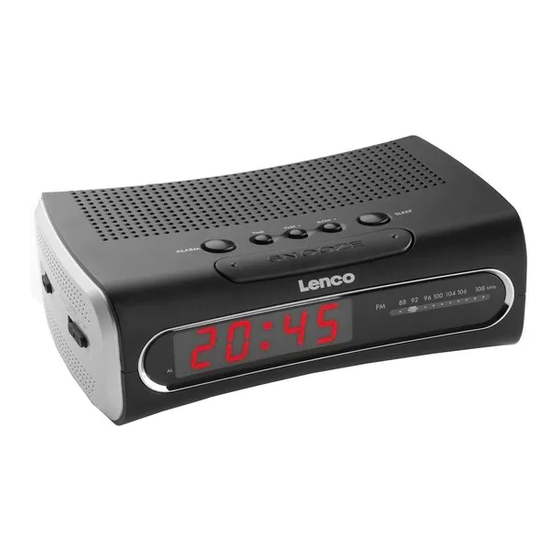 LENCO DIGITAL ALARM CLOCK RADIO Instruction Manual