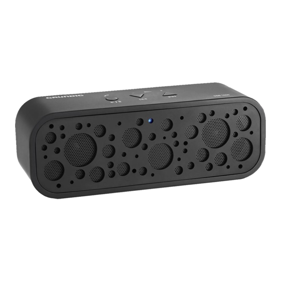 User Manuals: Grundig GSB 1000 Bluetooth Speaker