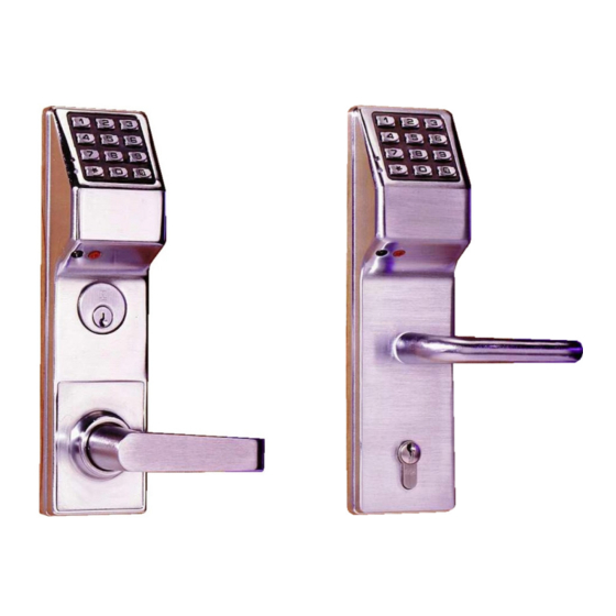 Alarm Lock Trilogy DL3500DBL Programming Instructions Manual