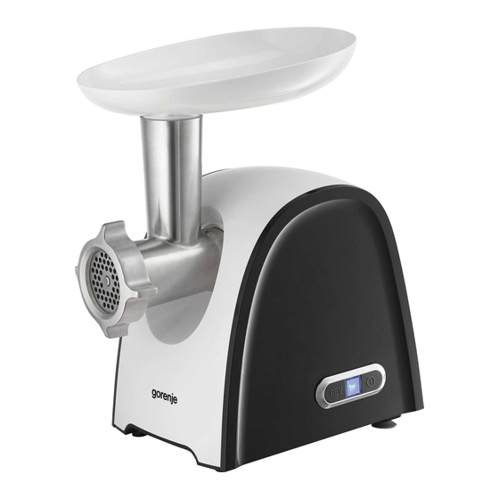User Manuals: Gorenje MG 1800 SJW Electric Meat Grinder