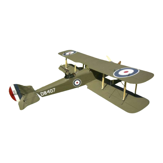 K&W Model Airplanes De Havilland DH4 1916 Bomber Assembly Manual
