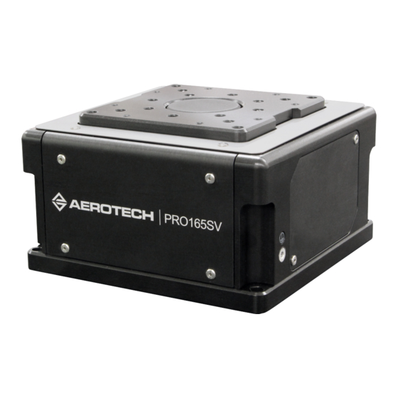 Aerotech PRO165SV Series Hardware Manual