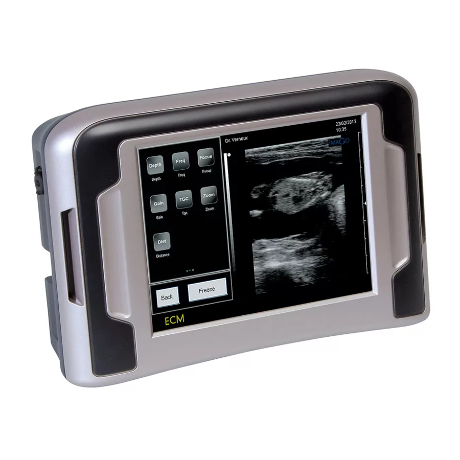 IMV ImaGo Portable veterinary ultrasound Manuals