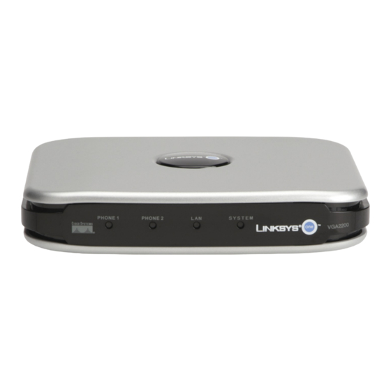 Linksys VGA2200 - One Analog Voice Gateway 2 Stations Quick Installation Manual