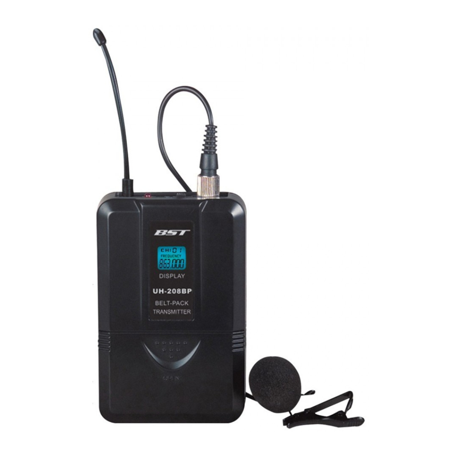 BST UH 208BP Instruction Manual