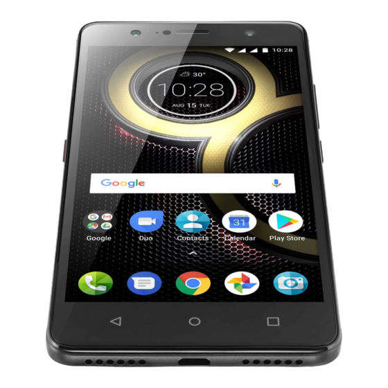 Lenovo K8 Plus Quick Start Manual