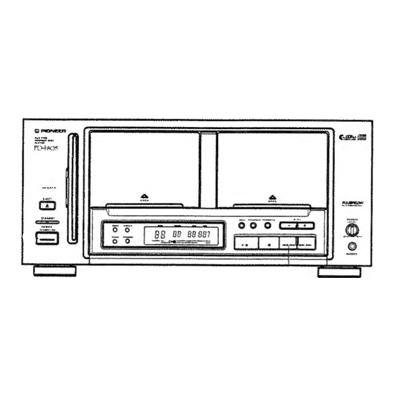 PIONEER PD-F805 OPERATING INSTRUCTIONS MANUAL Pdf Download