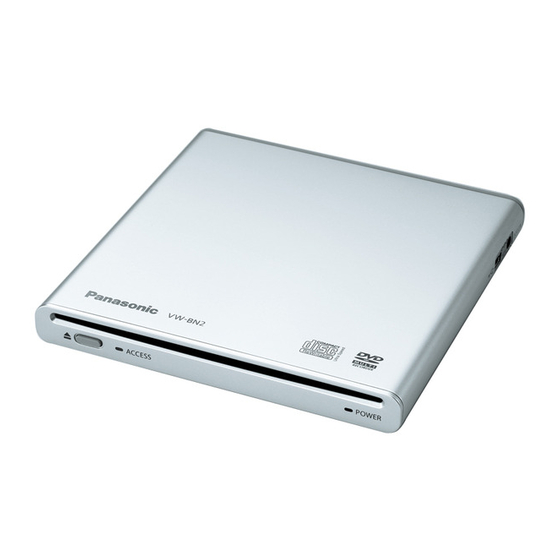 Panasonic VWBN2 - PORTABLE DVD BURNER Operating Instructions Manual