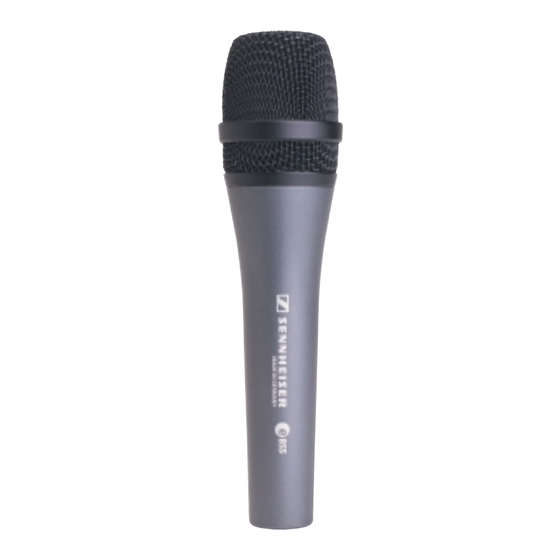 Sennheiser e 855 User Manual