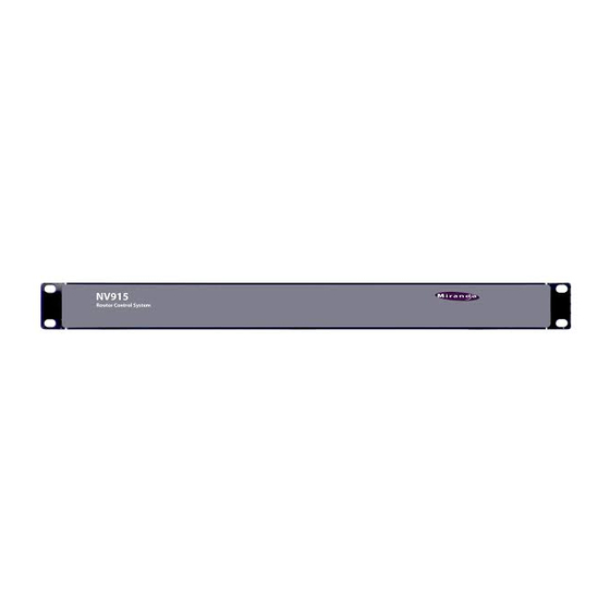 Belden Miranda NV915 Quick Start Manual