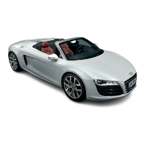 Audi R8 Spyder 2012 Owner's Manual
