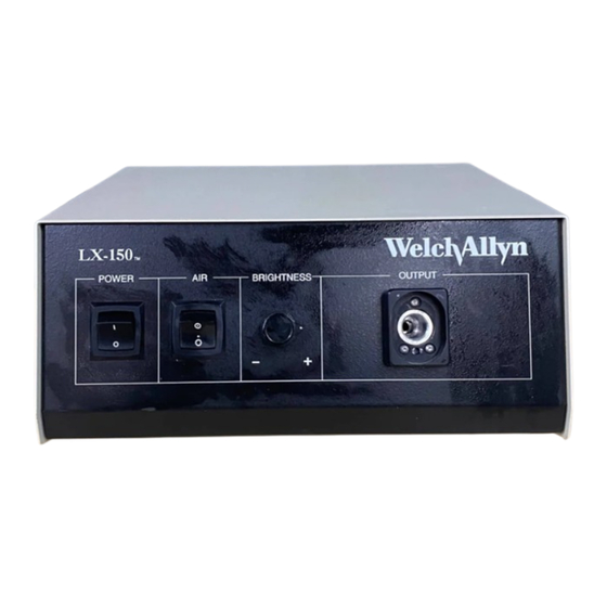 Welch Allyn LX-150 Operating Instructions Manual