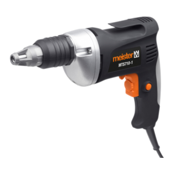 Meister MTS710-1 Translation Of The Original Instructions