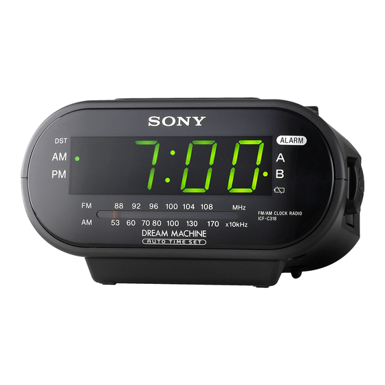 Sony DREAM MACHINE ICF-C318 Operating Instructions