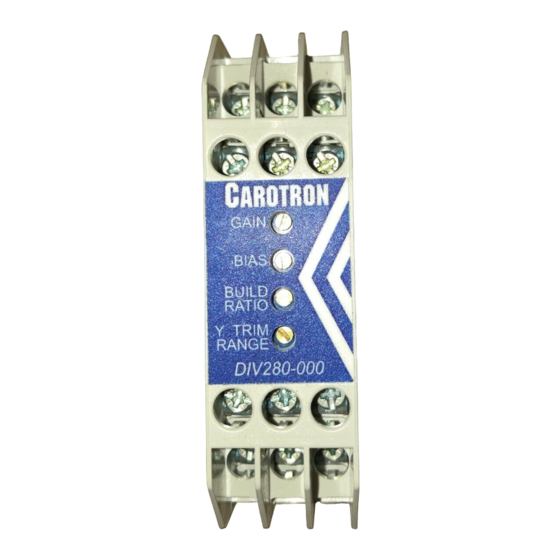 Carotron DIV280-000 Instruction Manual