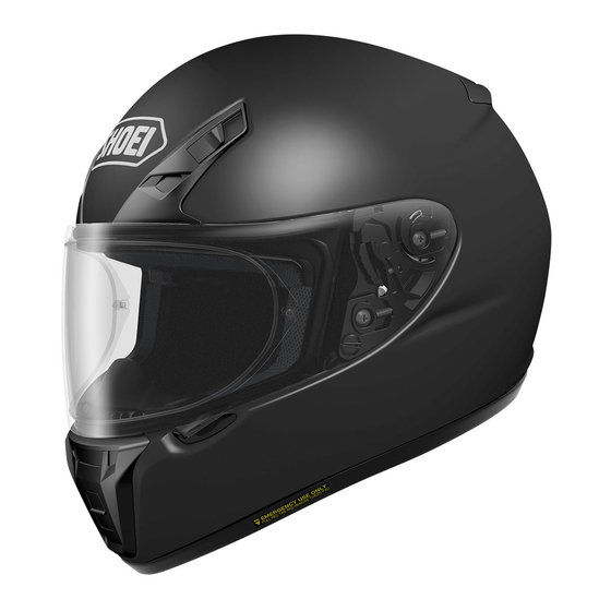 SHOEI RYD RF-SR Manuals