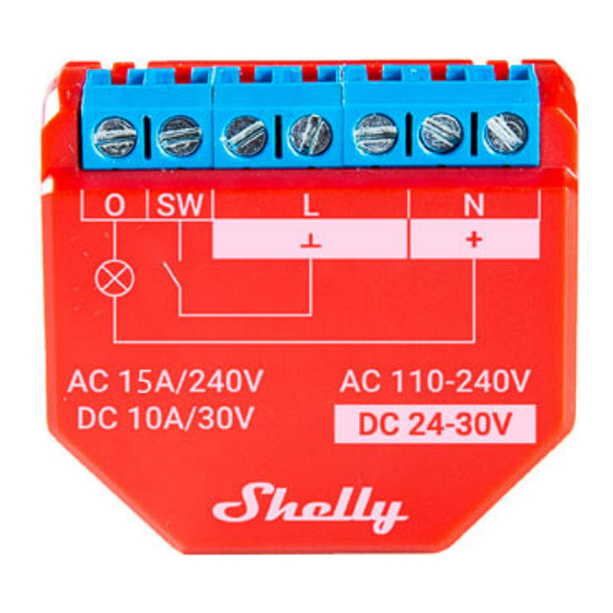 Shelly Plus 1PM UL Quick Start Manual