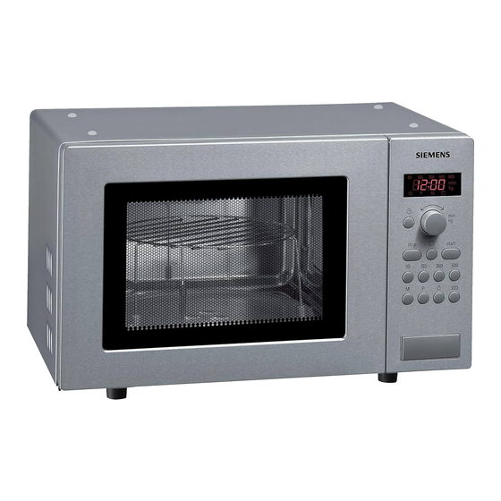 Siemens Microwave oven Instruction Manual