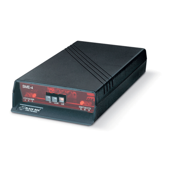 Black Box SME-4M ME251A-R3 User Manual