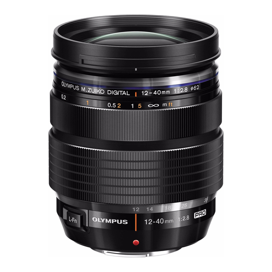 Olympus M.ZUIKO DIGITAL ED 12-40mm f2.8 PRO Instructions Manual