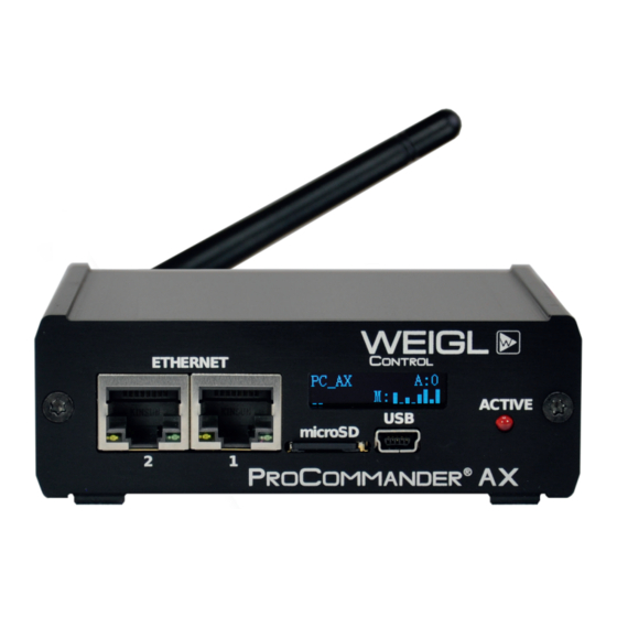 WEIGL Nanotec Instruction Manual