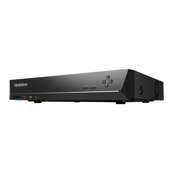 Uniden NVR - 8 Quick Start Manual