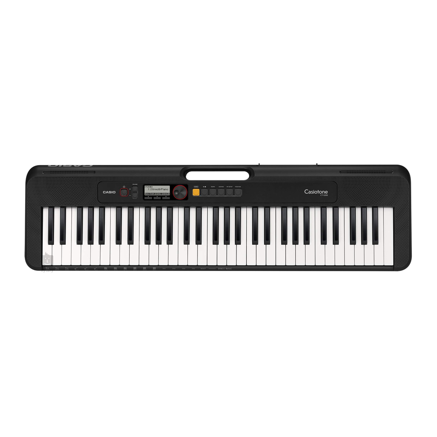 Casio Casiotone CT-S200 Quick Start Manual