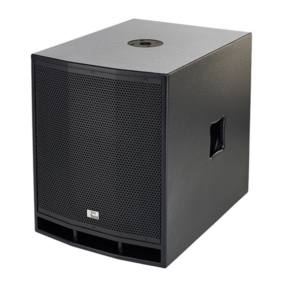 The box CL 112 SUB MKII User Manual