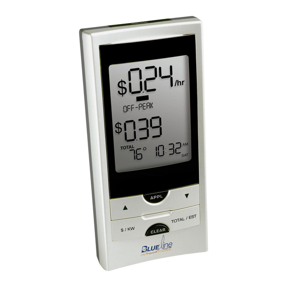 Blue Line Innovations PowerCost Monitor Installation Manual