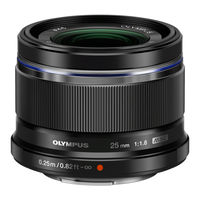 Olympus M.ZUIKO DIGITAL 25MM F1.8 Instructions Manual