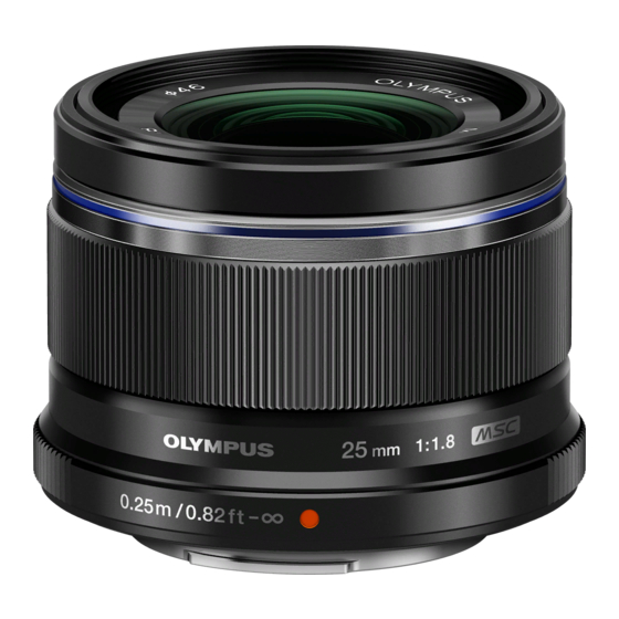 Olympus M.ZUIKO DIGITAL 25MM F1.8 Instructions Manual