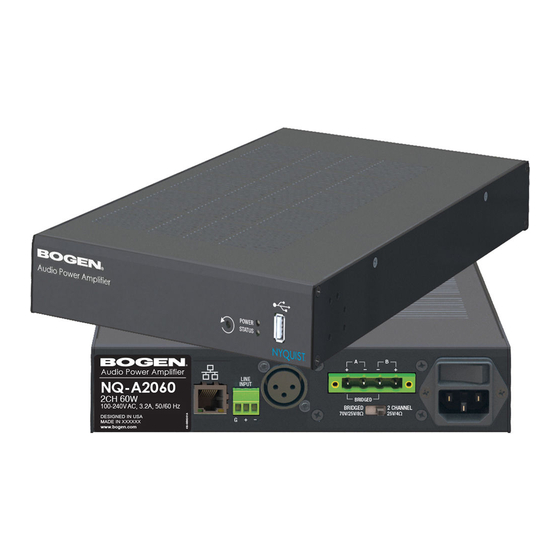 Bogen NQ-A2060 Configuration Manual