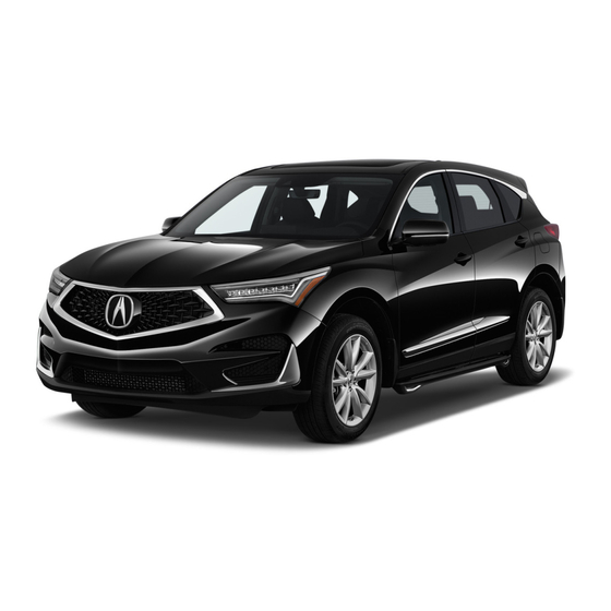 Acura RDX 2019 Owner's Manual